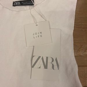 ZARA brand new cropped tank white